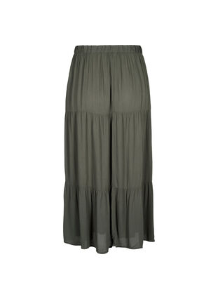 Lång kjol med resår i midjan, Thyme, Packshot image number 1