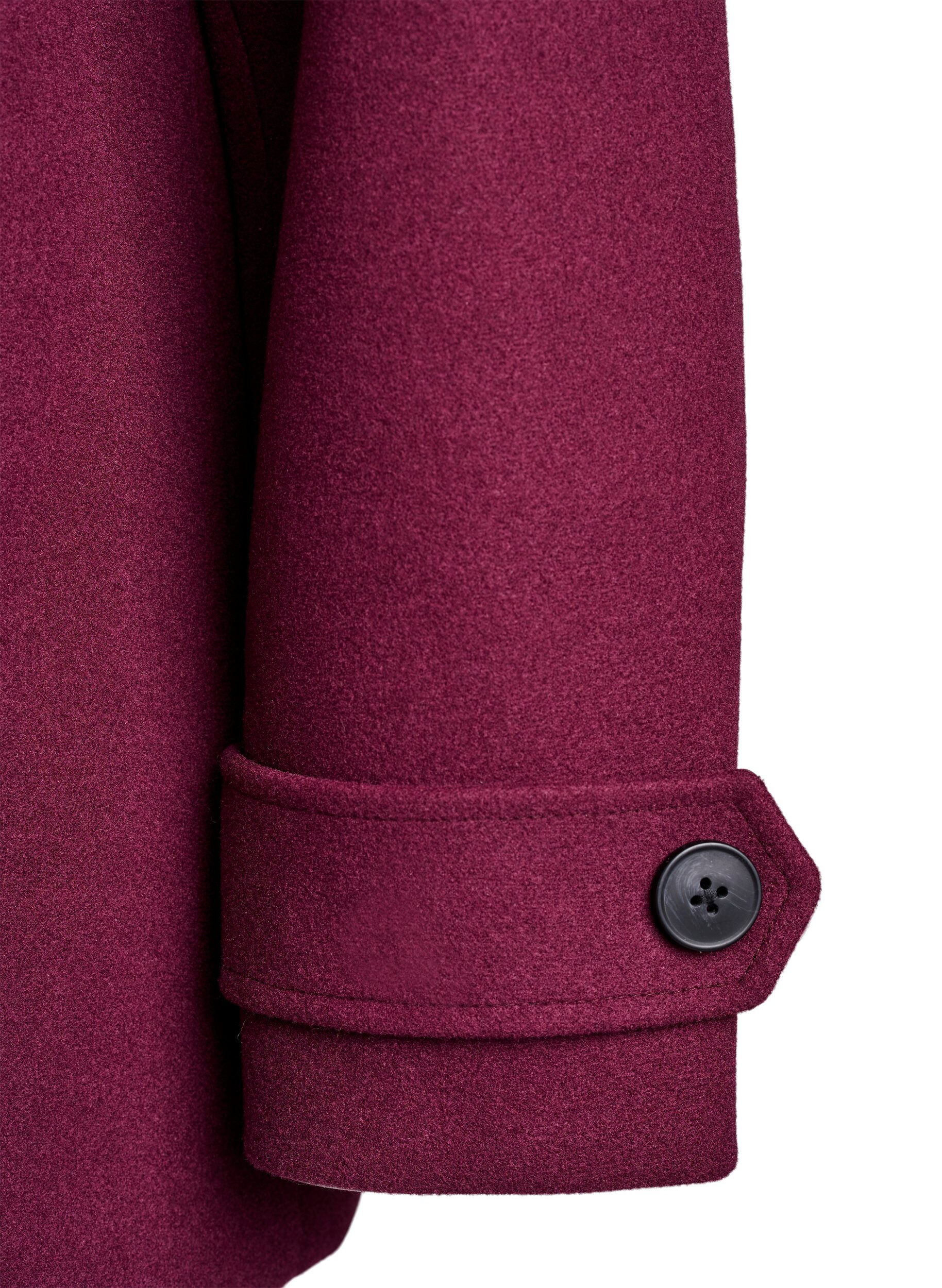 ZizziKort kappa med dubbelkn&auml;ppt kn&auml;ppning, R&ouml;d, Packshot image number 4
