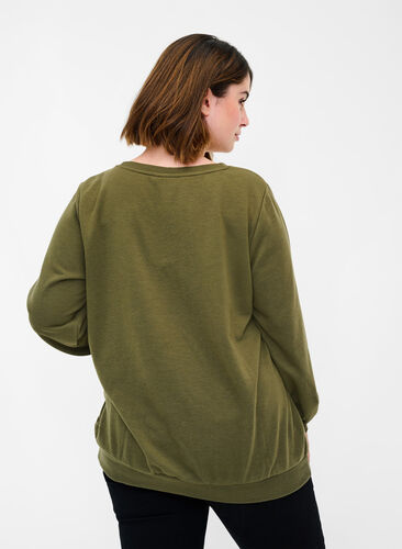 Sweatshirt med texttryck, Ivy G w. Black AOP, Model image number 1