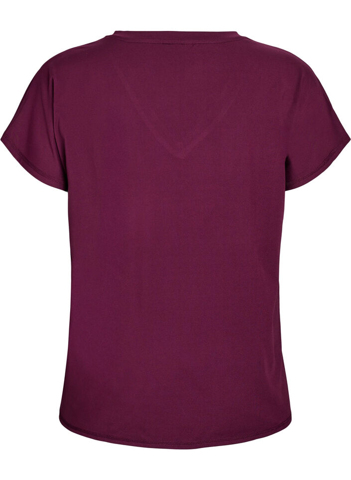 Tr&auml;nings t-shirt med v-ringning och l&ouml;s passform, R&ouml;d, Packshot image number 1