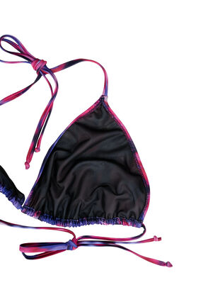 Triangel-bikinibehå med tryck, Pink Flower AOP, Packshot image number 3
