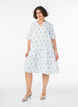 Kort a-linjeformad kl&auml;nning i bomullsmuslin, Vanilla, Model image number 1