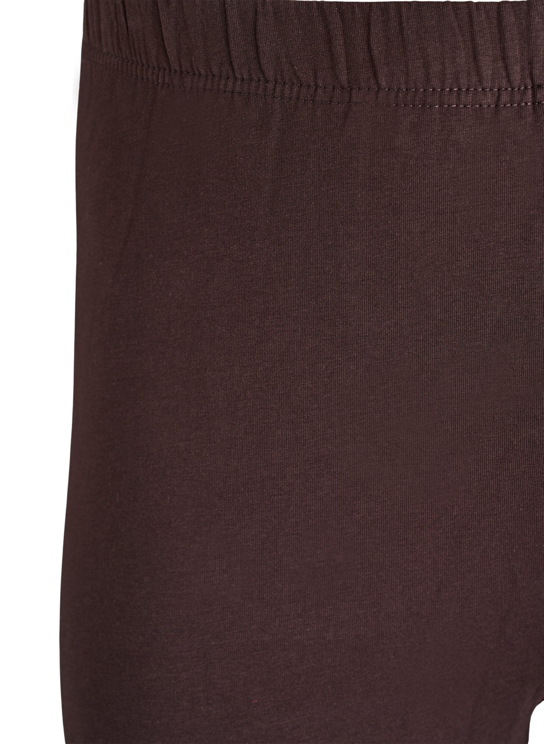 ZizziLeggings i bomull med foder, Brun, Packshot image number 2
