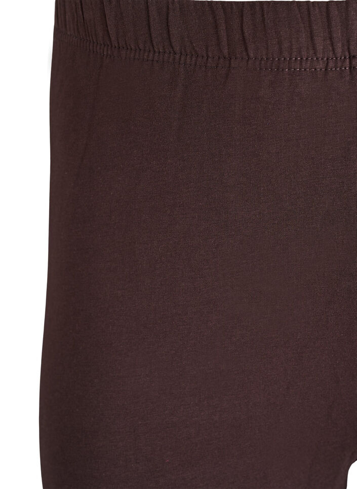 Leggings i bomull med foder, Brun, Packshot image number 2