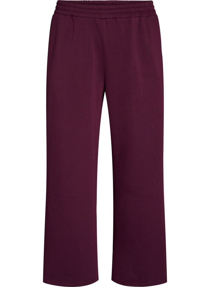 Sweatpants med h&ouml;g midja och vida ben, Lila, Packshot image number 0