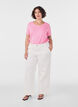 Enf&auml;rgad t-shirt i bomull, Rosa, Model image number 1