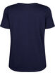 T-shirt i bomull med textmotiv, Evening Blue w. 58, Packshot image number 1