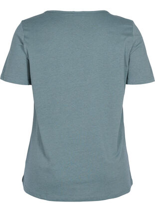 V-ringad t-shirt med meshdetaljer, Balsam Green, Packshot image number 1