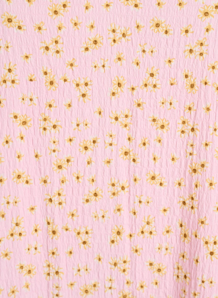 Kort&auml;rmad kl&auml;nning med V-ringning, Rosa, Packshot image number 2