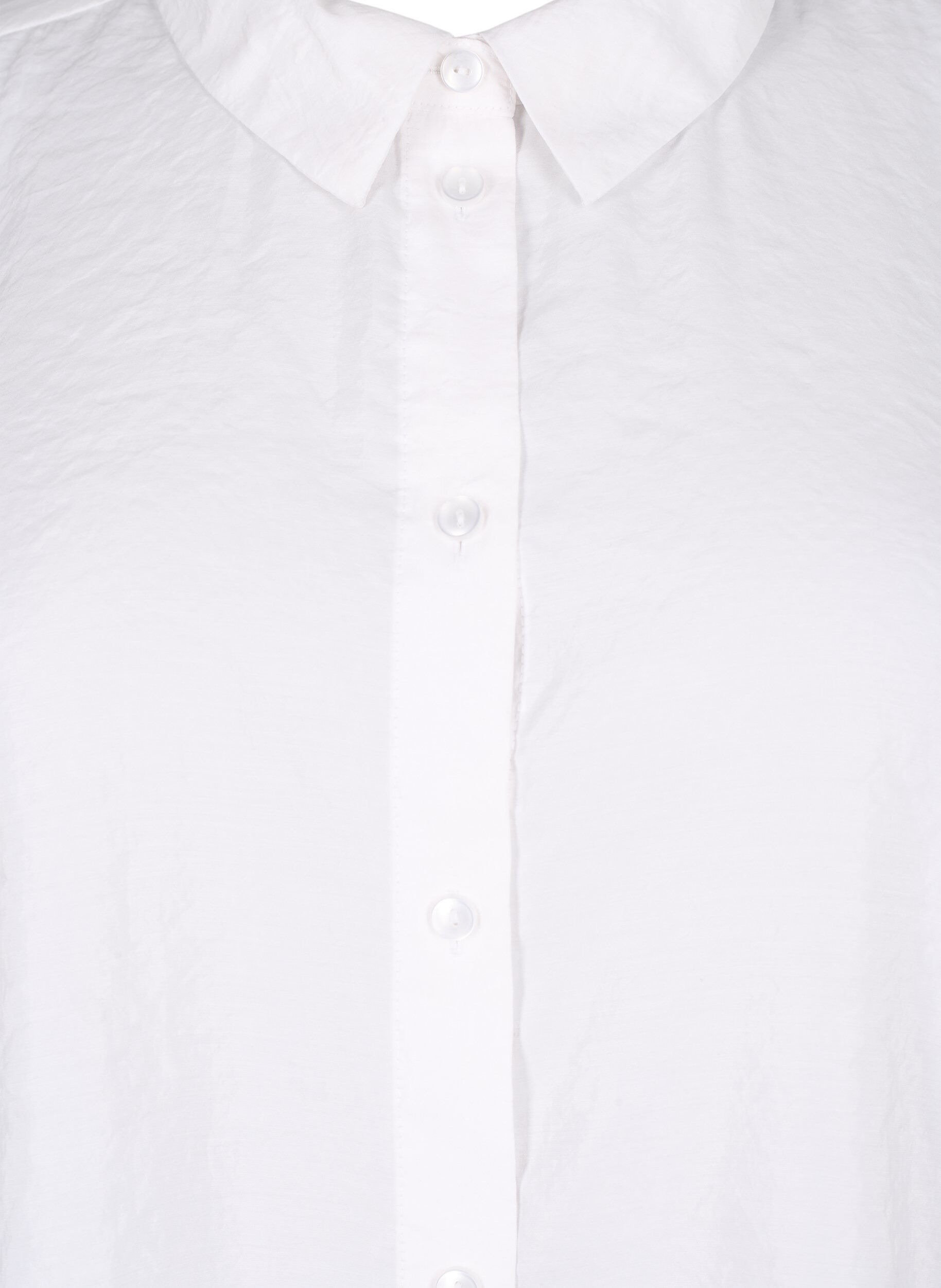 Zizzi L&aring;ng&auml;rmad skjorta i TENCEL&trade; Modal, Bright White, Packshot image number 2