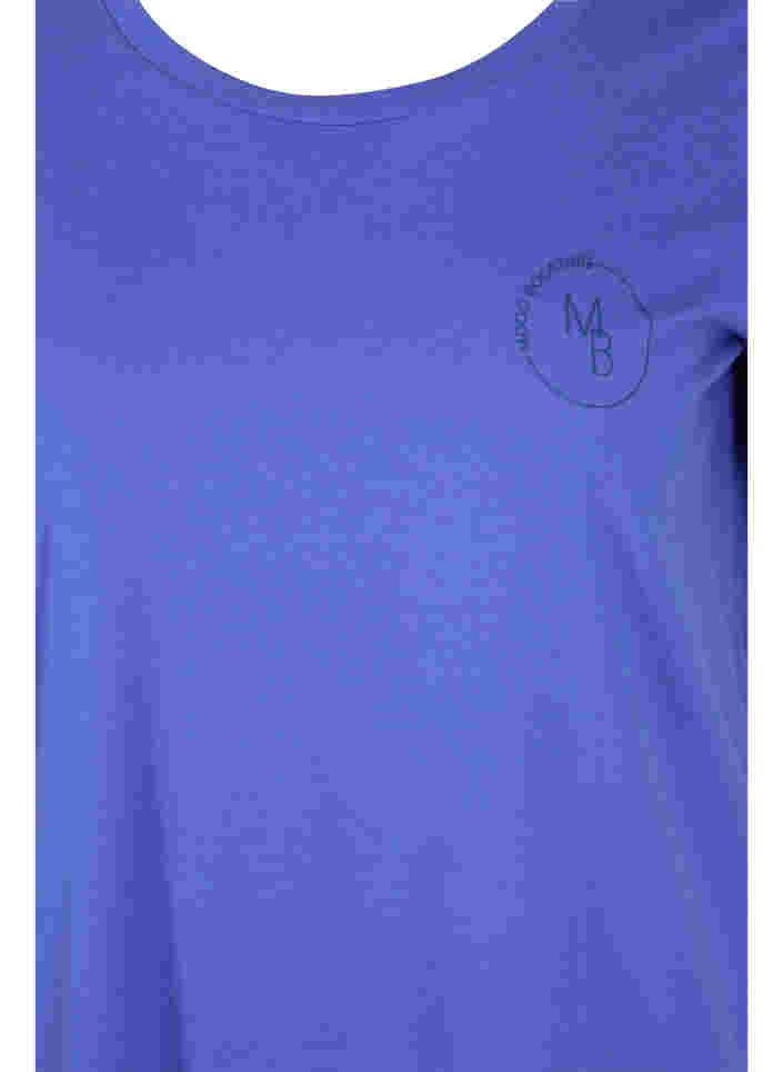 Kortärmad t-shirt med rund halsringning, Dazzling Blue MB, Packshot image number 2