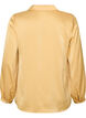 Blus med skjortkrage och v-ringning, Gul, Packshot image number 1