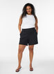 Shorts med fickor och l&ouml;s passform, Svart, Model image number 1