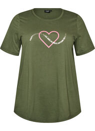 T-shirt med tryck, Gr&ouml;n
