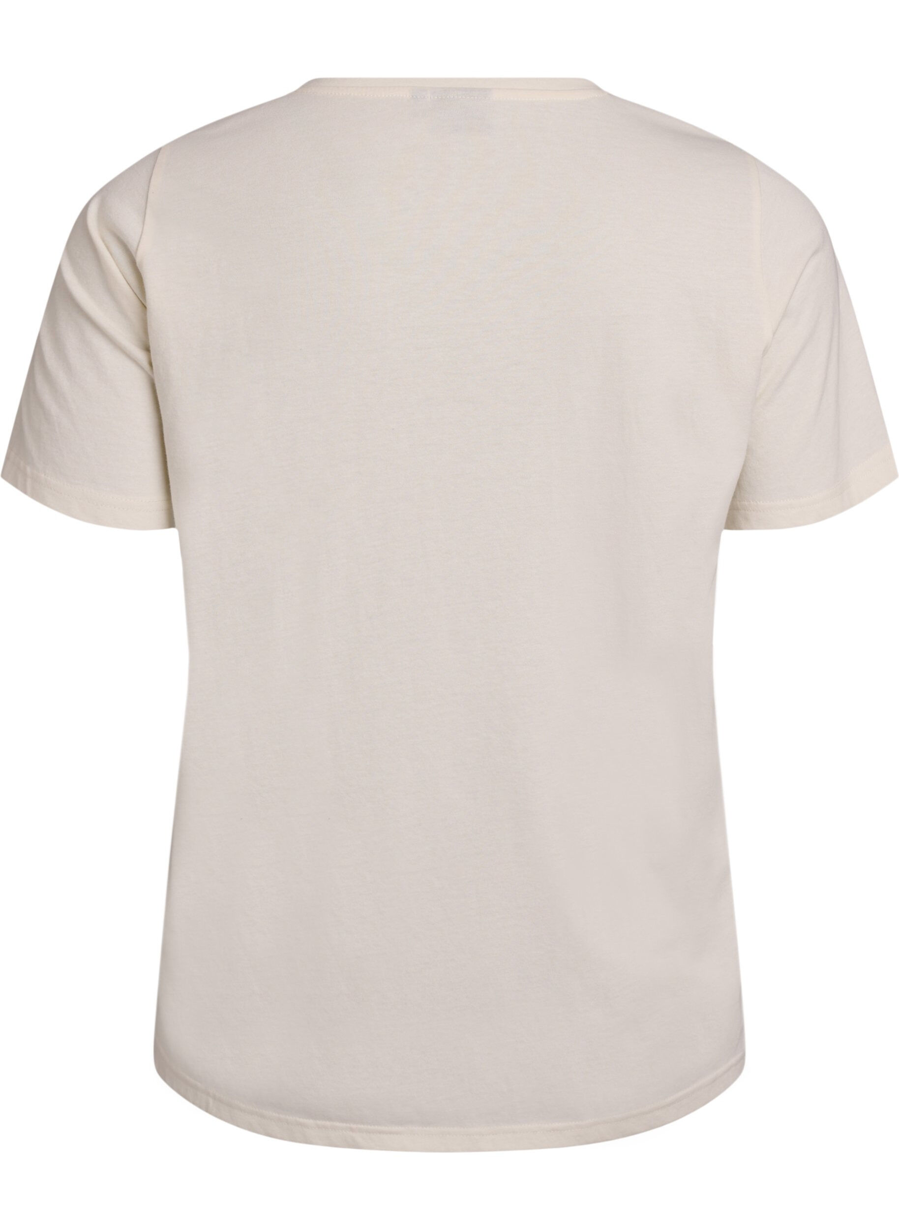 ZizziT-shirt med tryck, Vit, Packshot image number 1