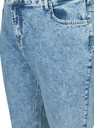 Mille mom fit jeans i bomull, Blue denim, Packshot image number 2