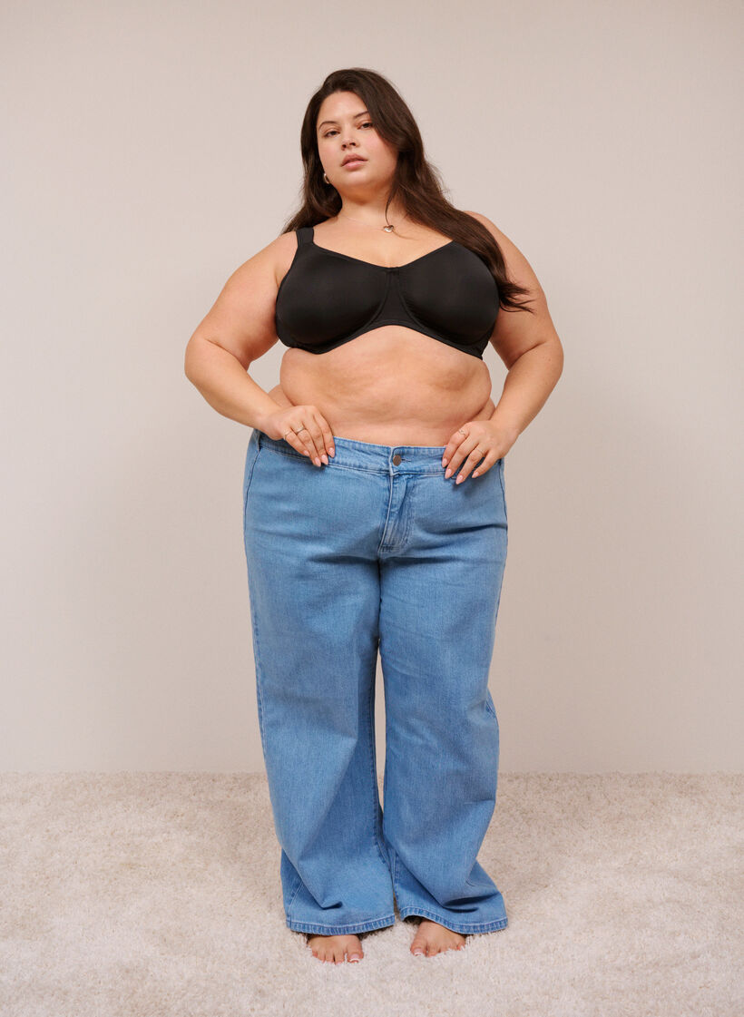 Comfort-BH med bygel och formpressade kupor, Svart, Image image number 0