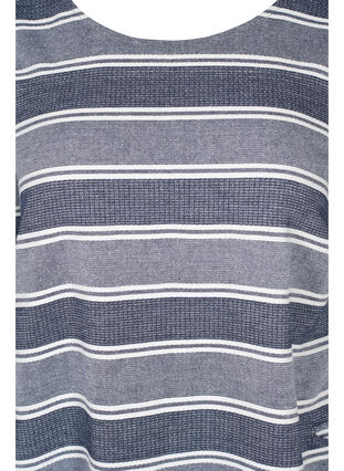 Randig klänning med korta ärmar, Blue Stripe, Packshot image number 2