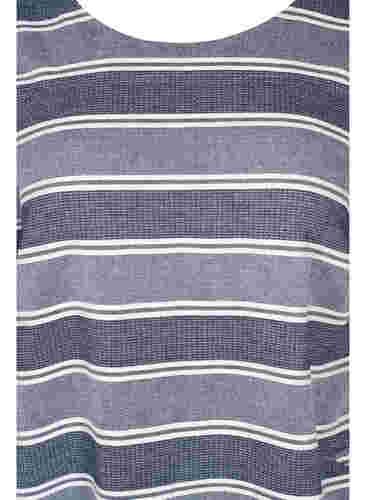 Randig klänning med korta ärmar, Blue Stripe, Packshot image number 2