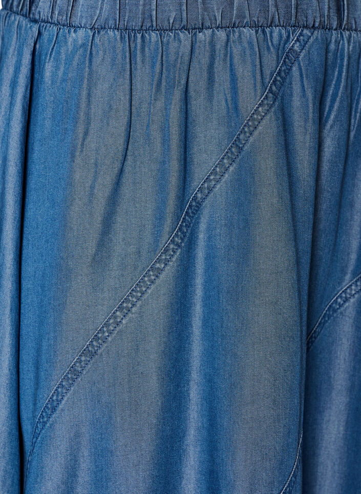 Maxikjol i TENCEL&trade; Lyocell med denimlook, Bl&aring;, Packshot image number 2