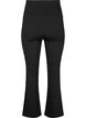 Träningsbyxor med utsvängda ben och hög midja, Svart, Packshot image number 1