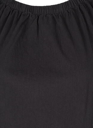 Bomullsklänning med spetsband och korta ärmar, Black, Packshot image number 2