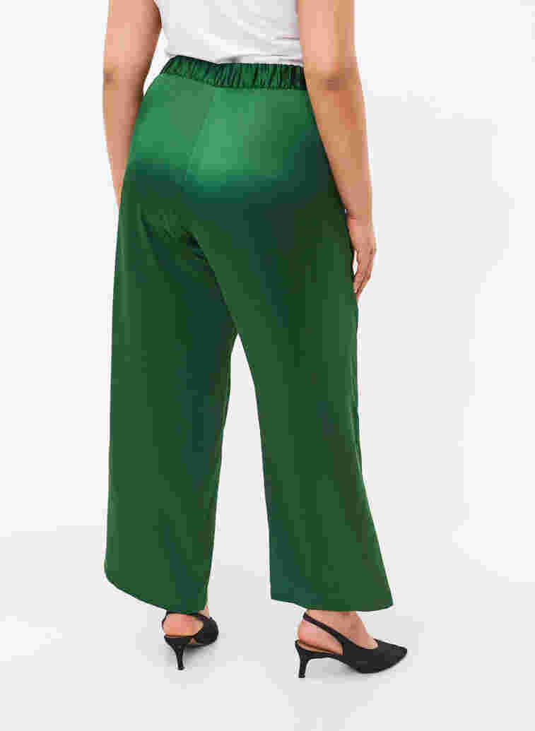 Byxor i lös passform med fickor och resårkant, Formal Garden, Model image number 1