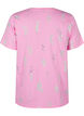 T-shirt i ekologisk bomull med blommigt tryck, Rosebloom W. Flower, Packshot image number 1