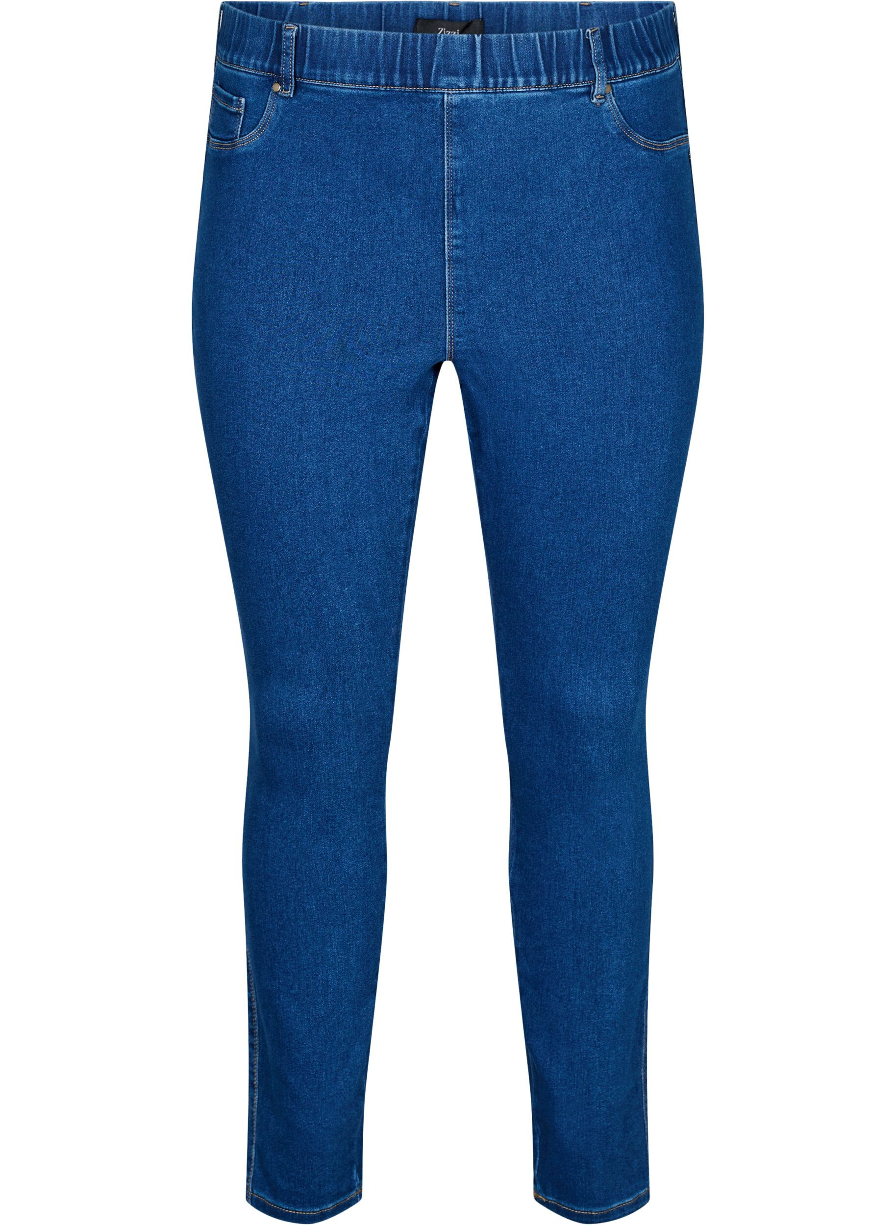 Jeggings med h&ouml;g midja