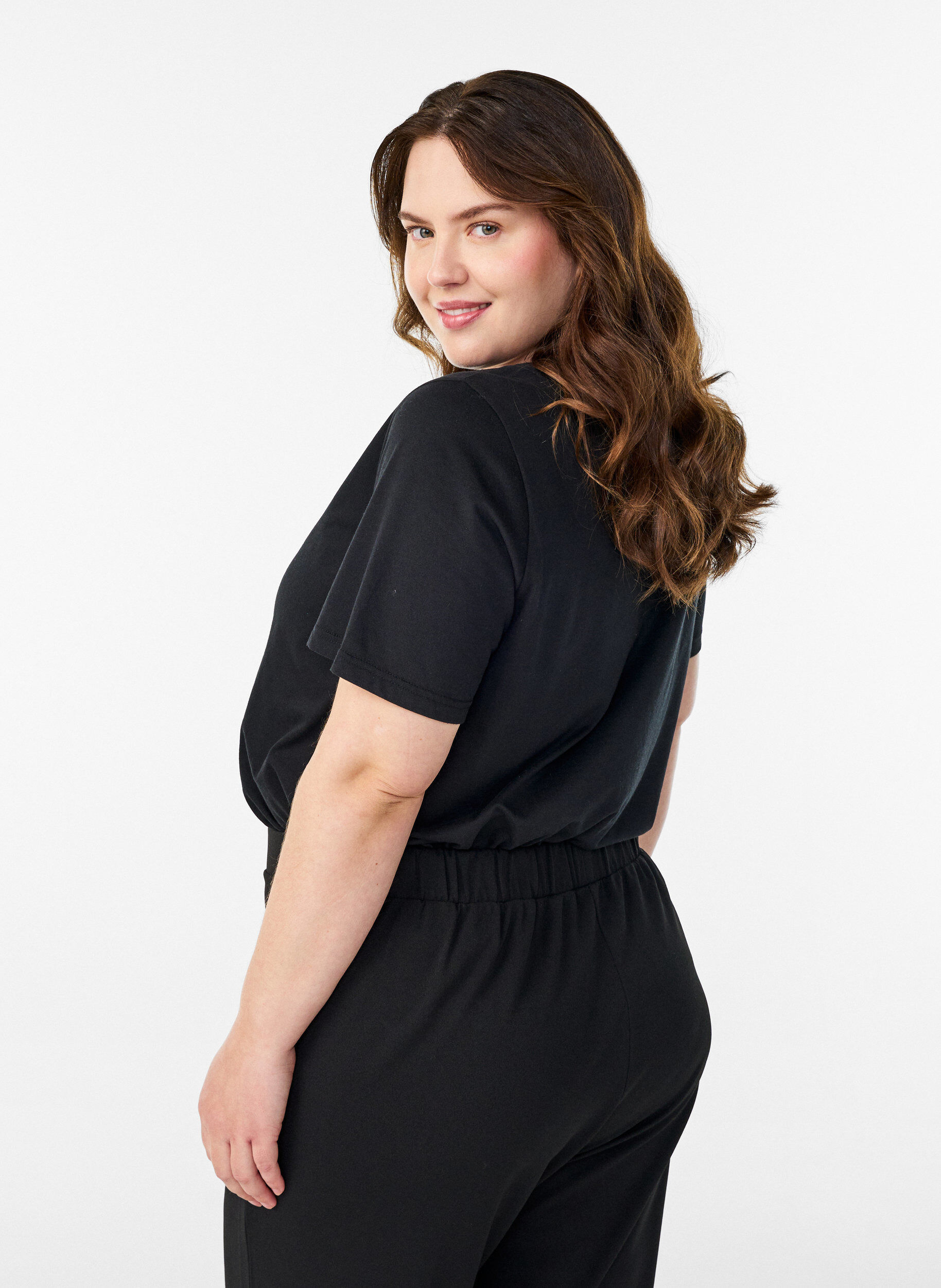 ZizziT-shirt med tryck, Svart, Model image number 2