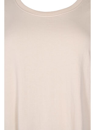 Sweatshirtklänning med korta ärmar och slits, Pumice Stone, Packshot image number 2