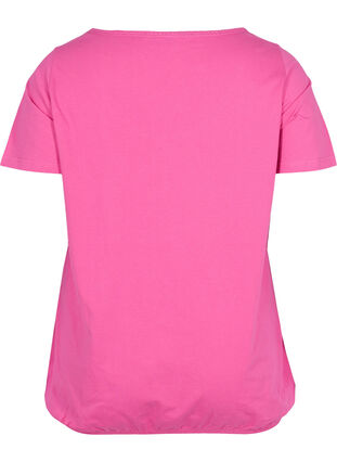 T-shirt i bomull med korta ärmar, Raspberry Rose, Packshot image number 1