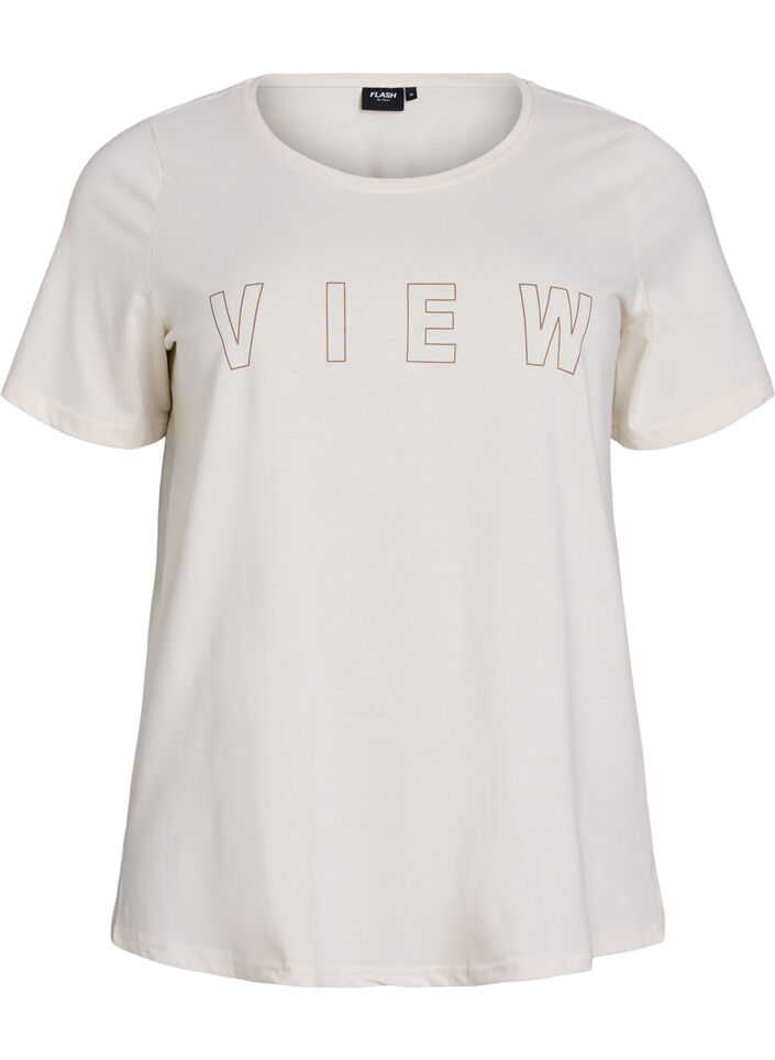 FLASH - T-shirt med tryck, Vanilla, Packshot image number 0