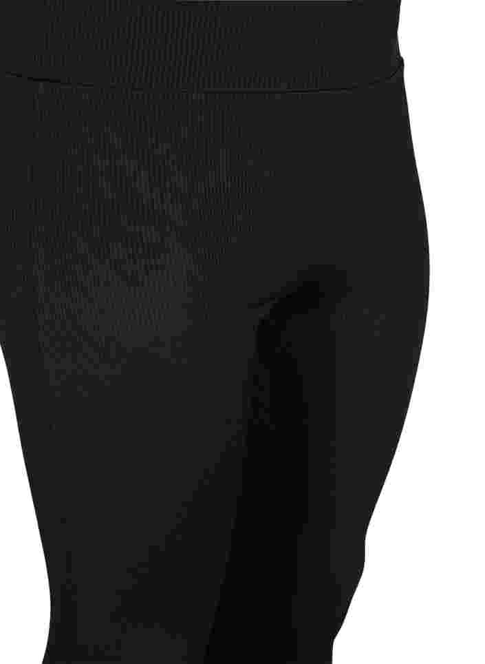Leggings med band under foten, Black, Packshot image number 2