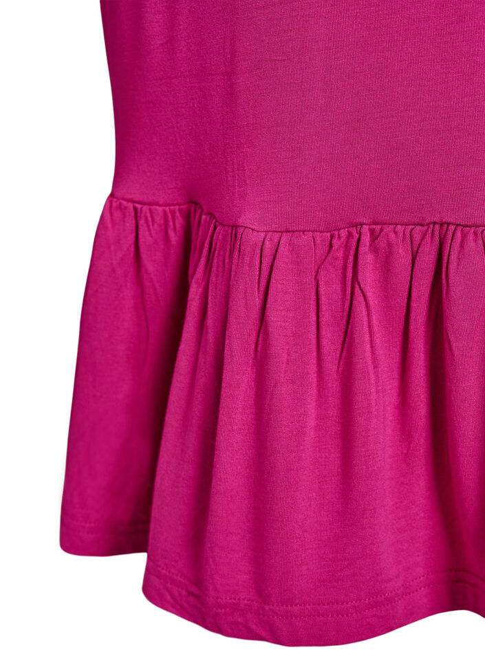 Strandkl&auml;nning i viskos med fl&auml;tade axelband, Rosa, Packshot image number 3