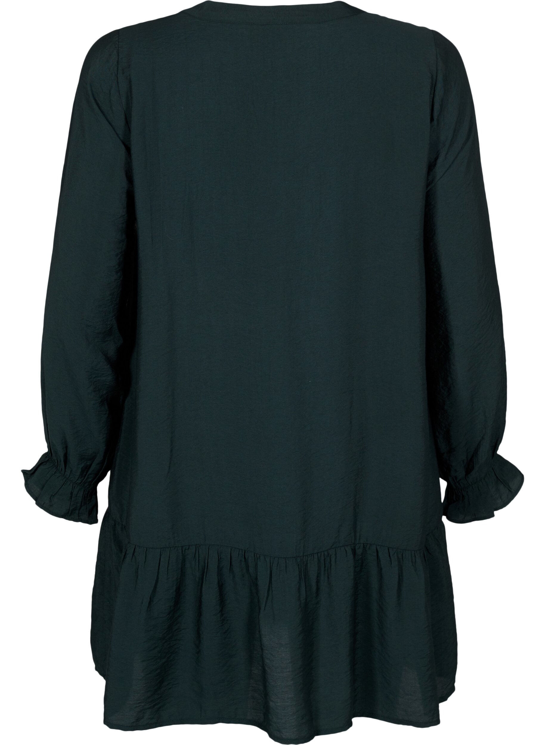 Zizzi Kort kl&auml;nning med stickningar och knappar, Scarab, Packshot image number 1