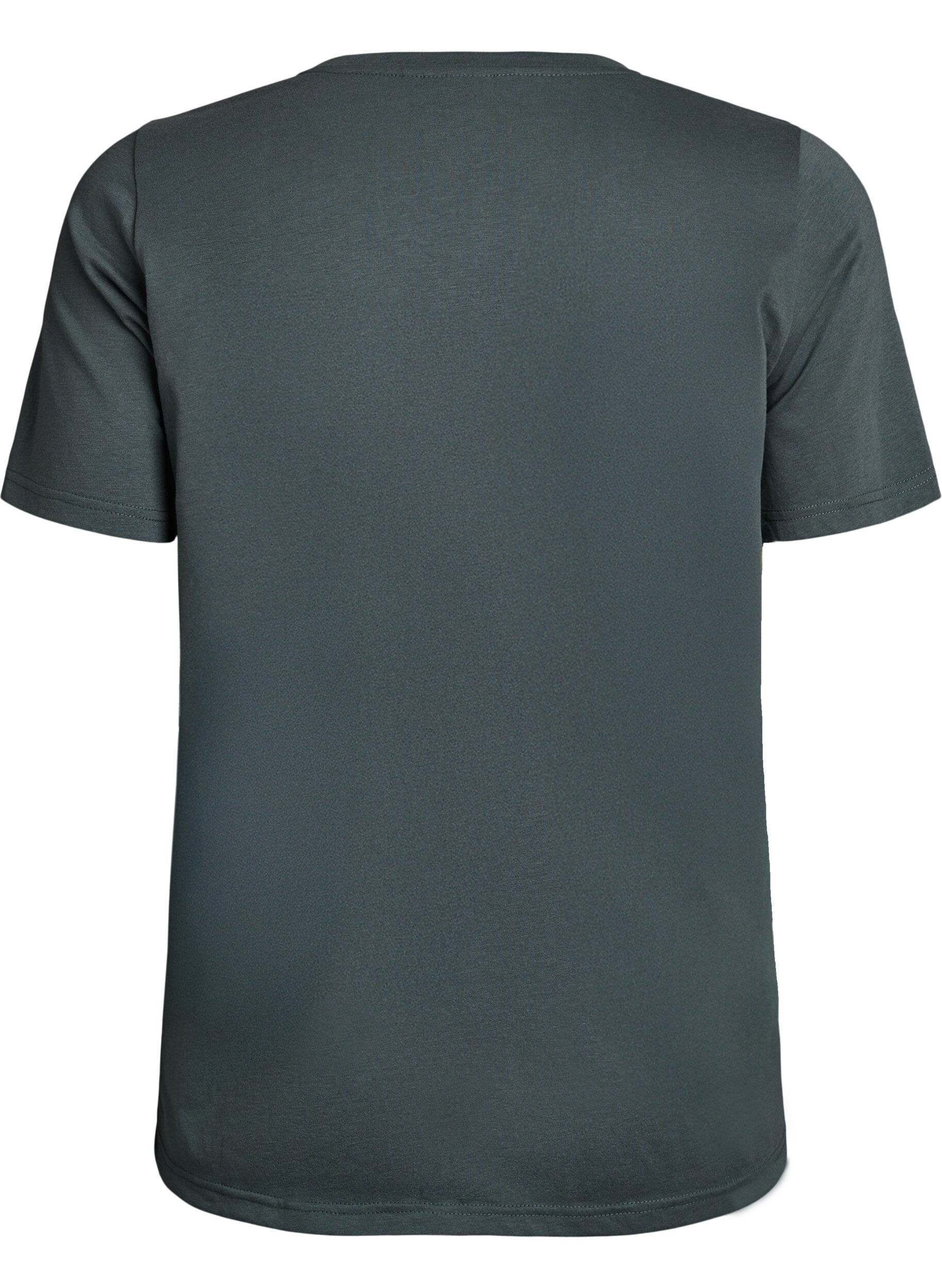 ZizziT-shirt med tryck, Gr&ouml;n, Packshot image number 1