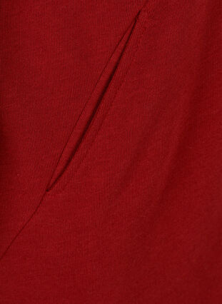 Sweatklänning med v-hals, Red Dahlia, Packshot image number 2