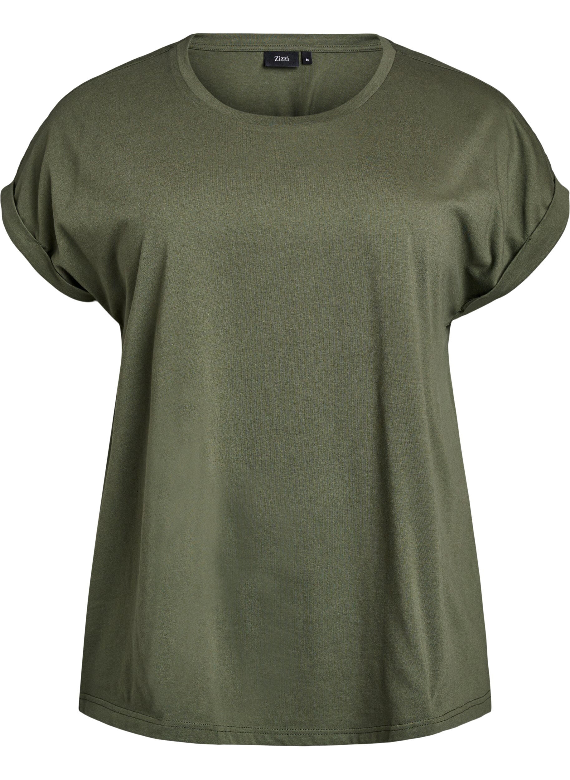 Kort&auml;rmad t-shirt i bomullsblandning