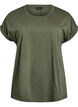 Kort&auml;rmad t-shirt i bomullsblandning, Gr&ouml;n, Packshot image number 0