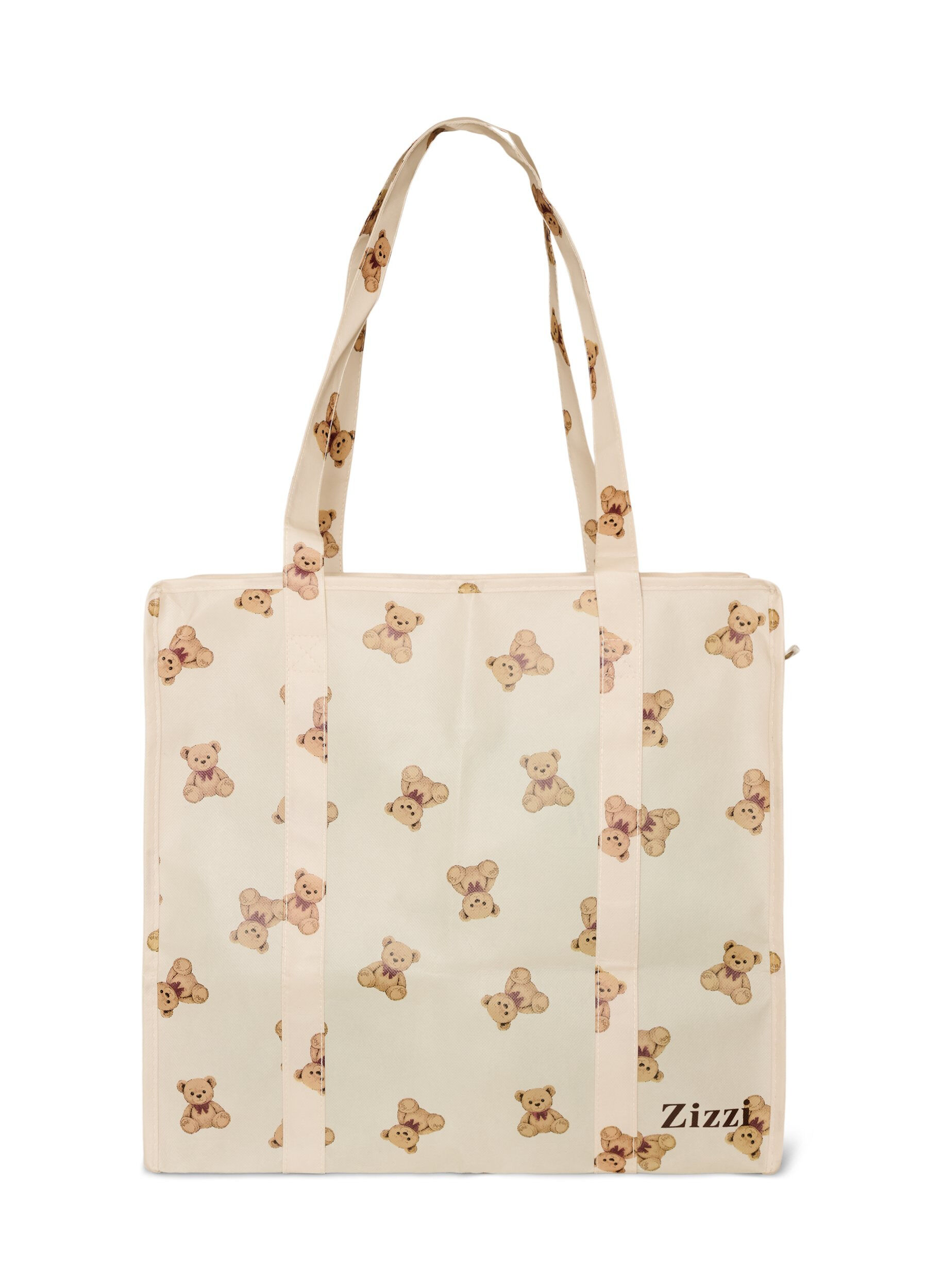 ZizziShoppingv&auml;ska med dragkedja, Beige, Packshot image number 0