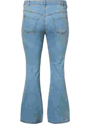 Ellen bootcut jeans med hög midja, Ex Lgt Blue, Packshot image number 1