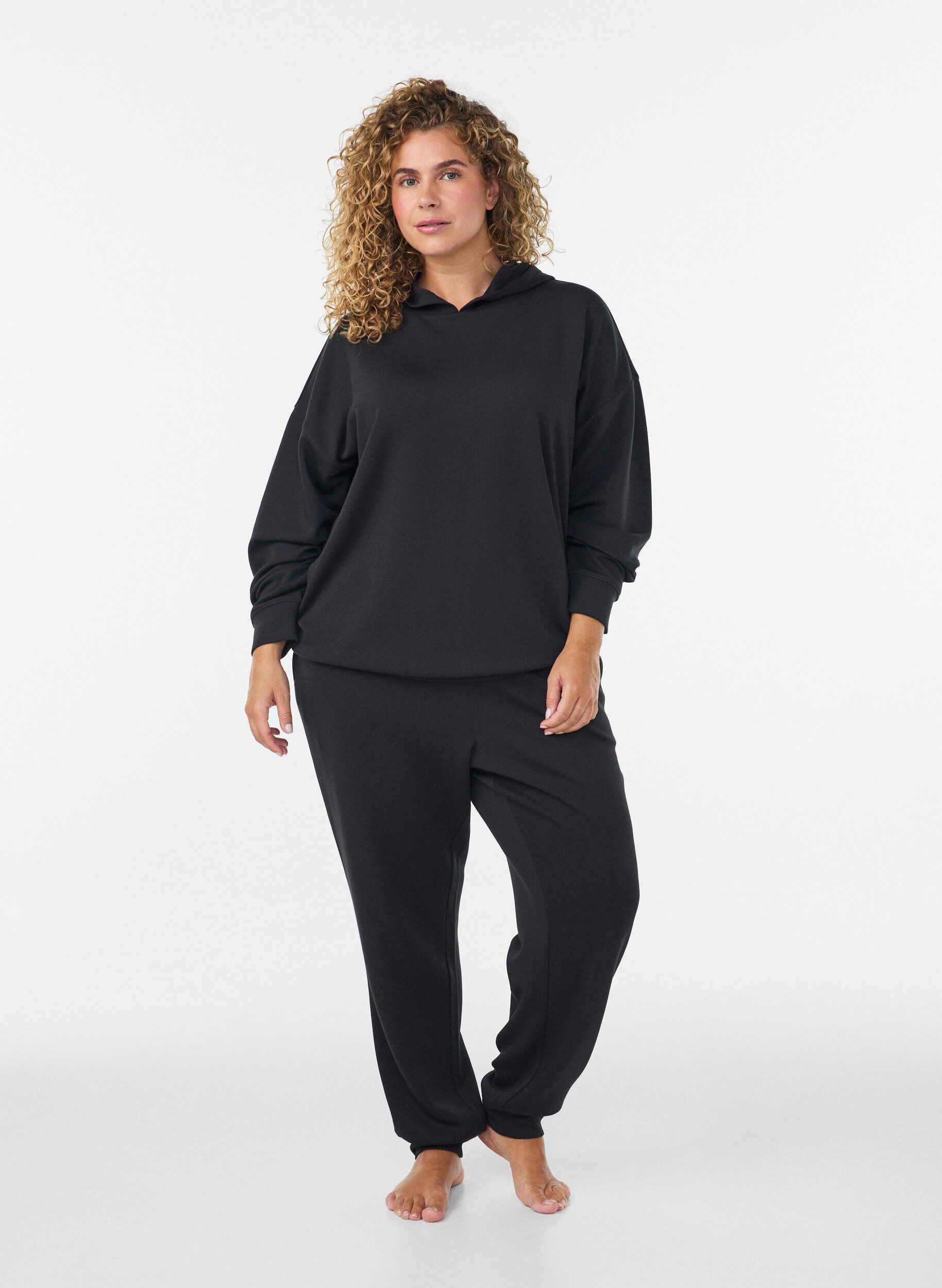 ZizziHuvtr&ouml;ja i jersey, Svart, Model image number 1