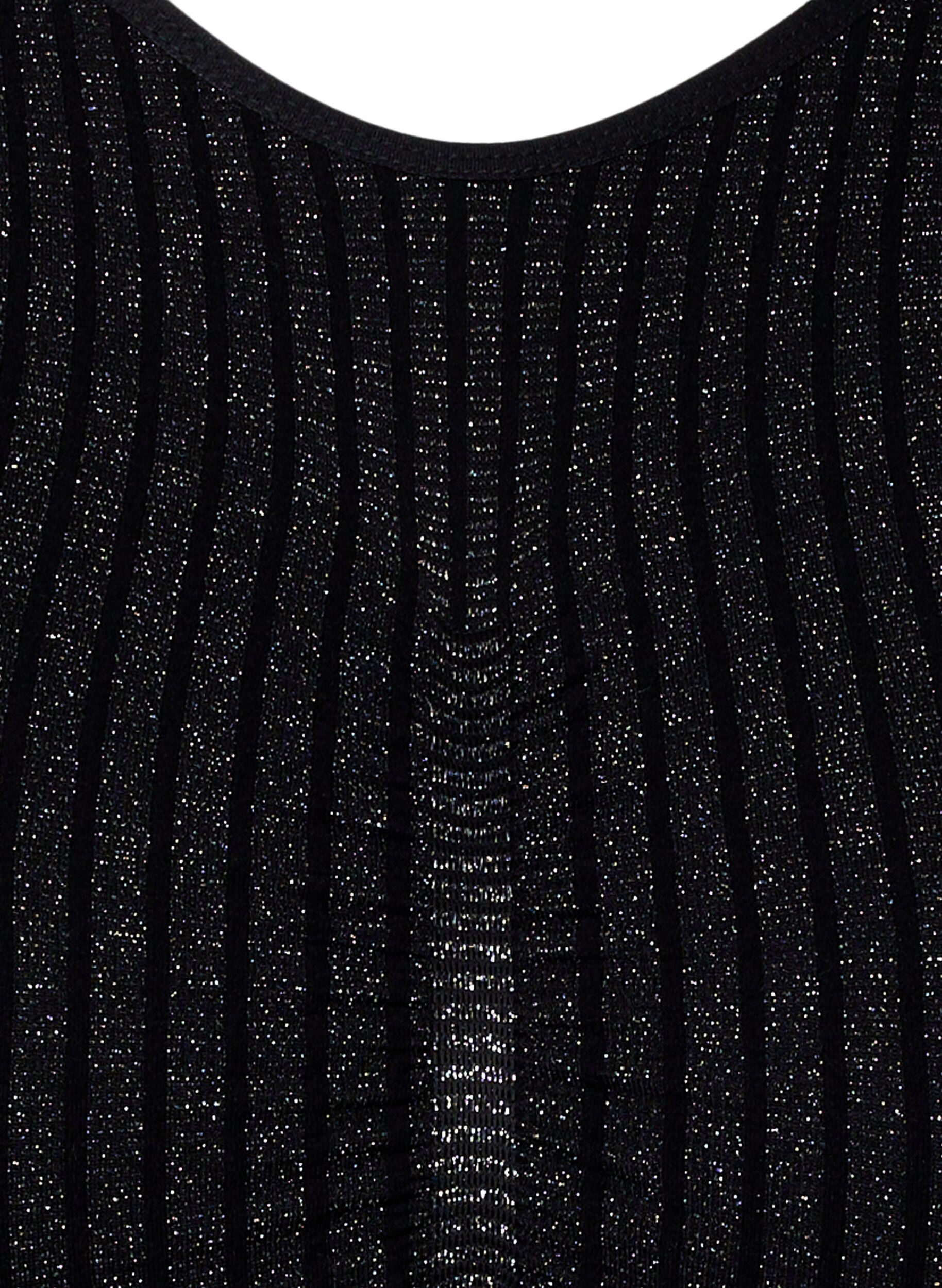 Zizzi Seamless bh med glitter, Black w. Lurex, Packshot image number 2