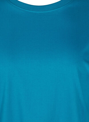 Kortärmad t-shirt i bomull, Fjord Blue, Packshot image number 2
