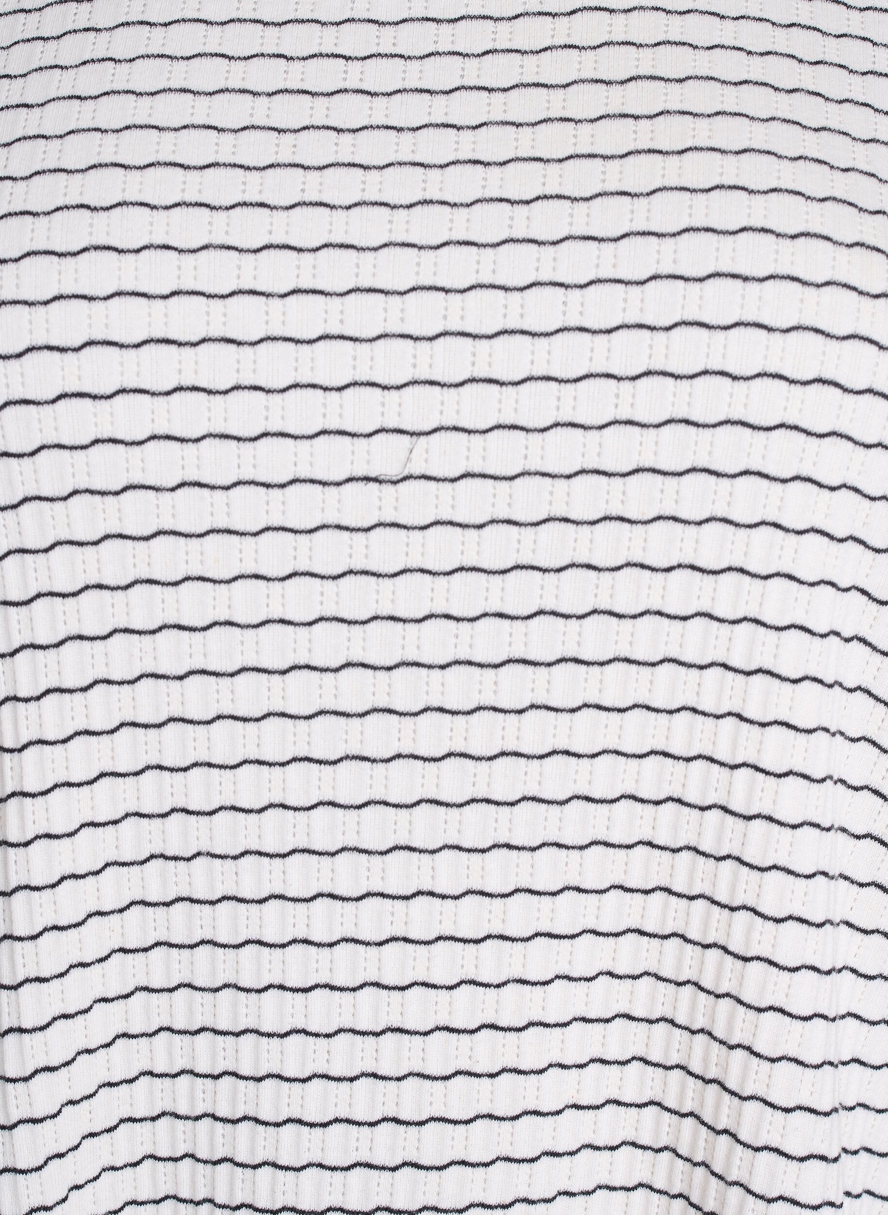 Zizzi Randig blus i jersey med v&aring;giga kanter, Vit, Packshot image number 2