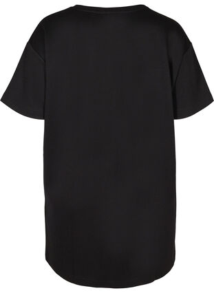 Sweatshirttunika med korta ärmar, Black, Packshot image number 1