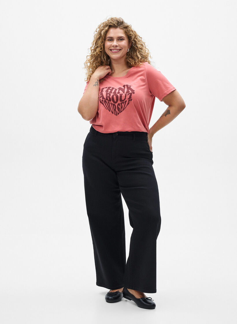 FLASH - T-shirt med tryck, Rosa, Model image number 1