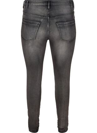 Super slim Amy jeans med hög midja, Dark Grey Denim, Packshot image number 1