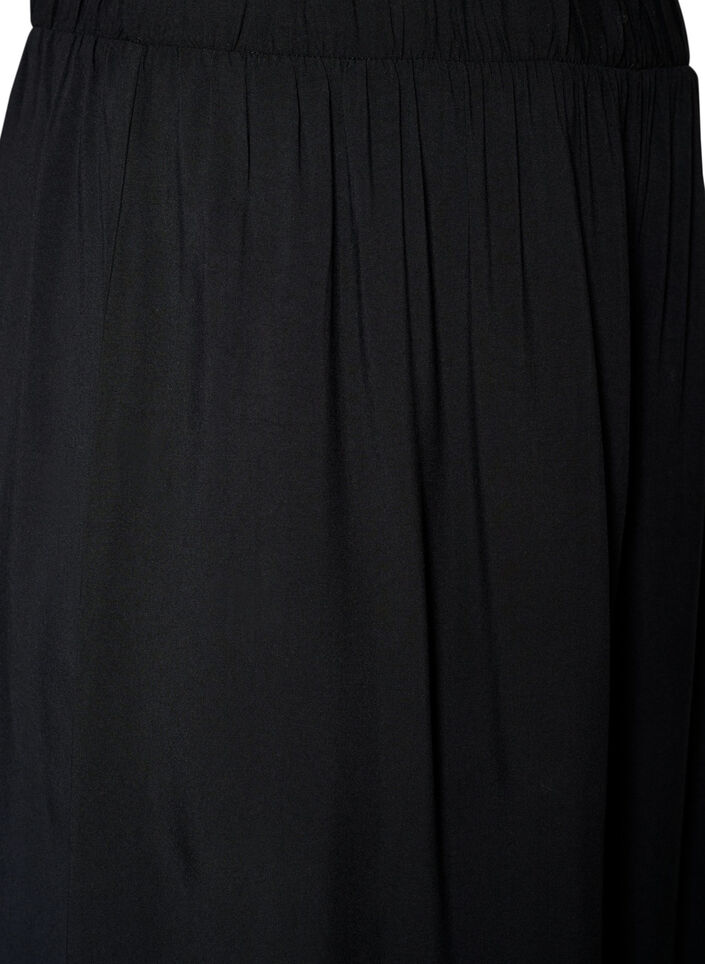 Culottes i viskos med h&ouml;g midja och vida ben, Svart, Packshot image number 2